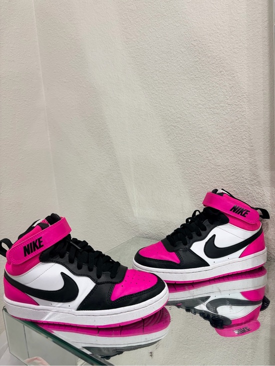 Nike Other - Nike Kids High-Top Sneakers in Hot Pink, Black & White